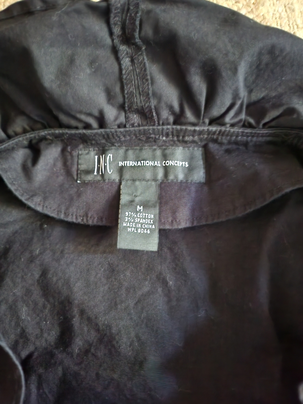 Women's Black I.N.C. Ruffle-Trim Cotton Bolero Jacket - Picture 2 of 6
